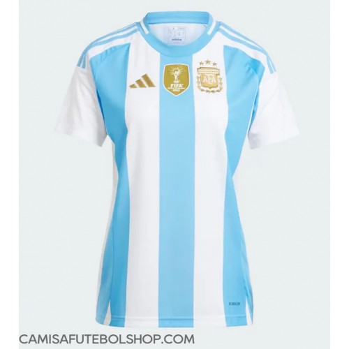 Camisa de time de futebol Argentina Replicas 1º Equipamento Feminina Copa America 2024 Manga Curta